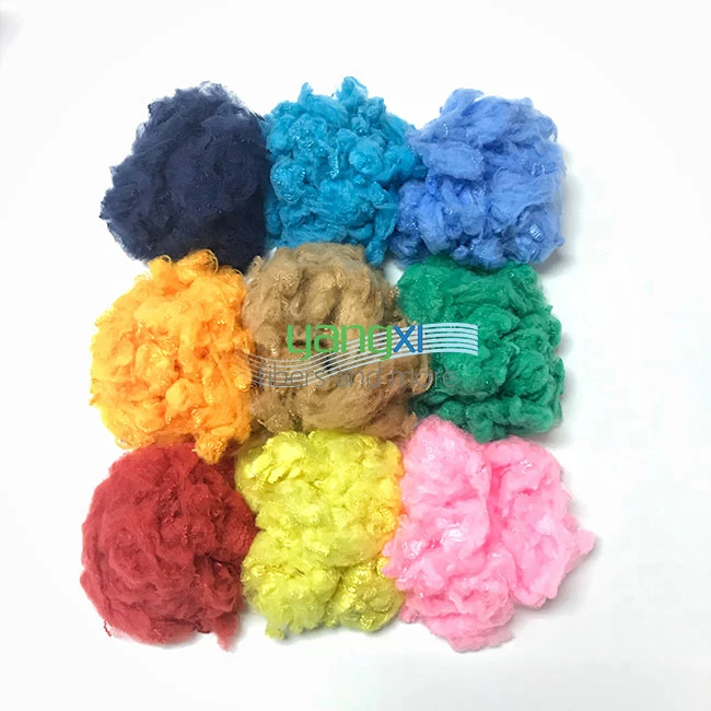 Dwòg koulè koulè polyester diskontinu fib